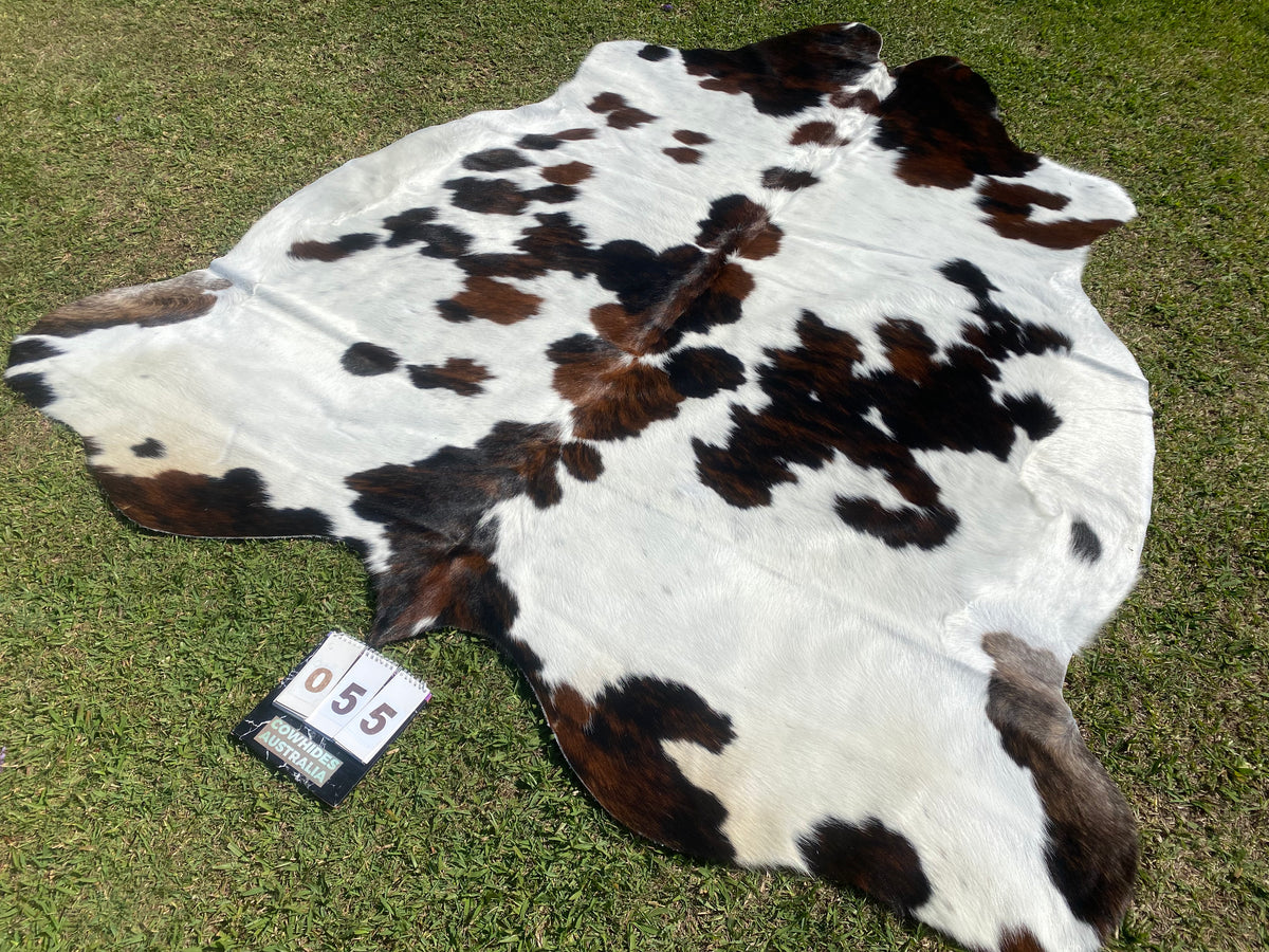 55. Tri colour brindle Cowhide Cowhides Australia