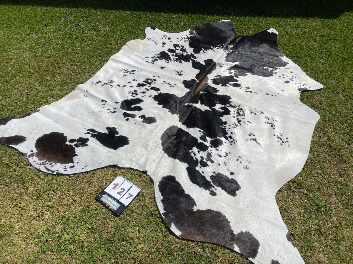 a127. Black and White reddish Cowhide Cowhides Australia