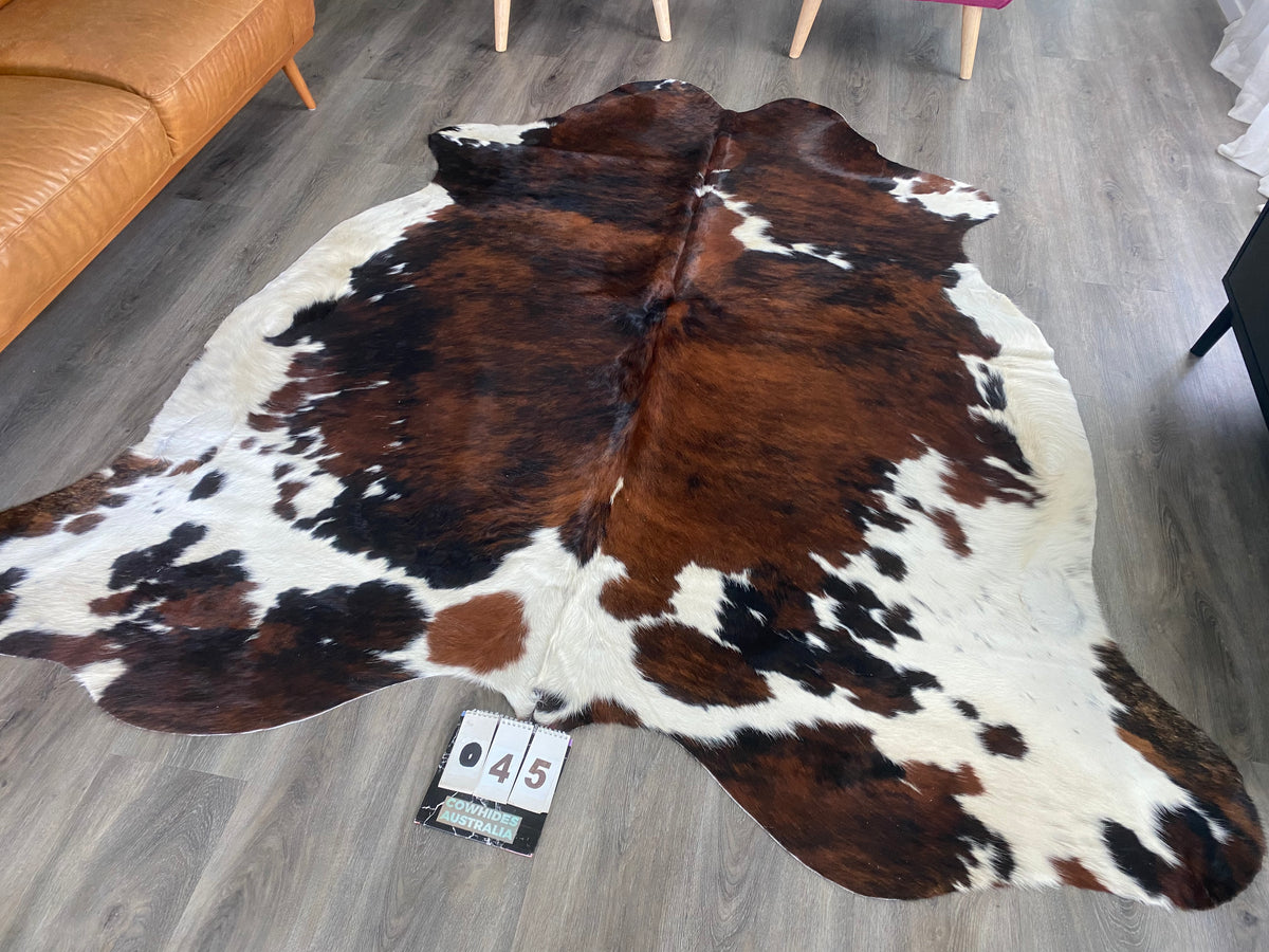 45. Black white reddish Cowhide Cowhides Australia