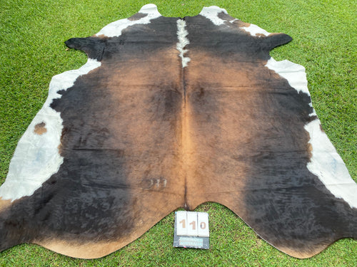 a110. Huge Black White Reddish Cowhide