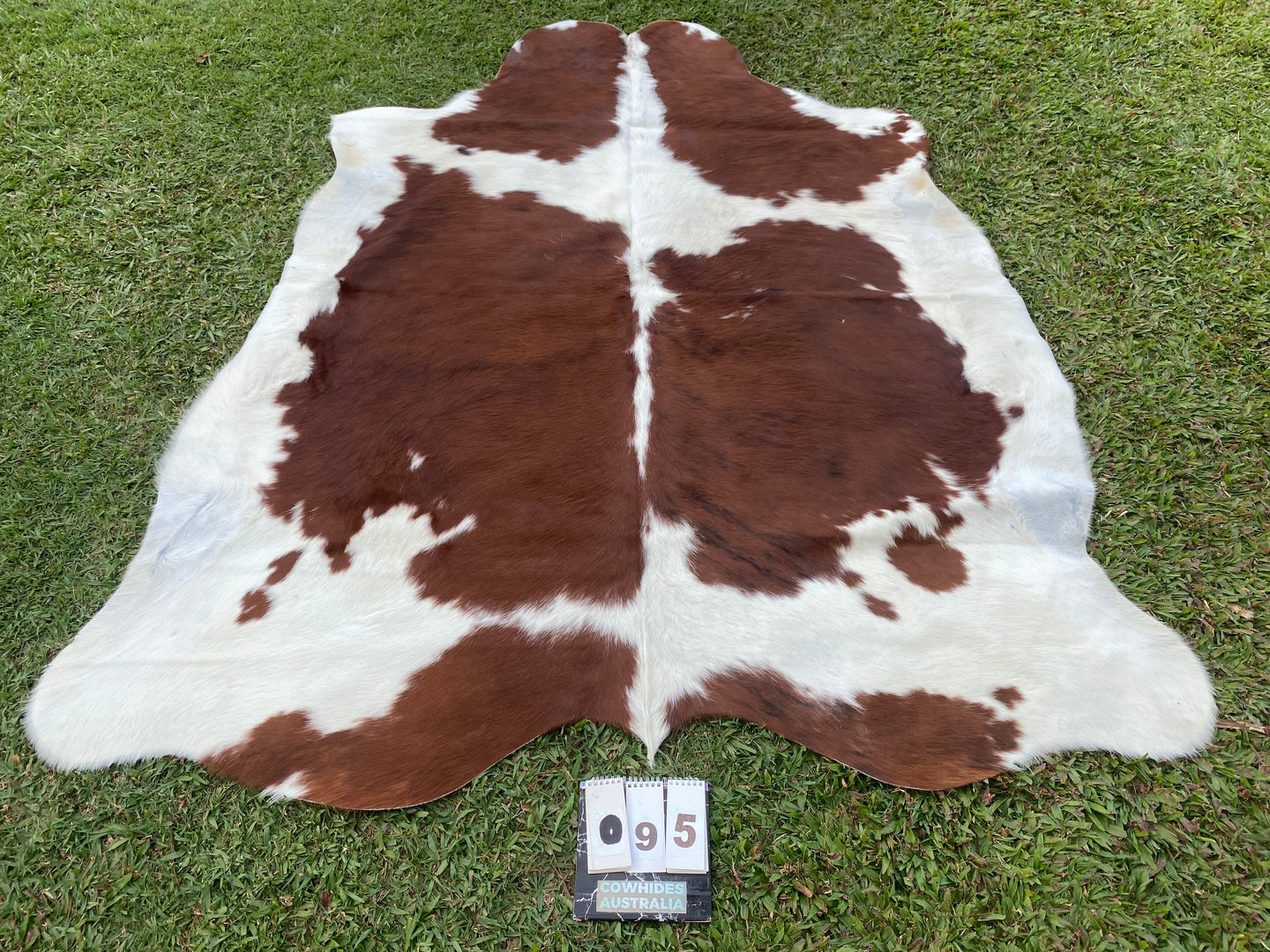 95. Brown white Cowhide