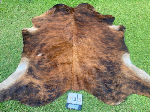 a135. Long Hair Brindle Cowhide