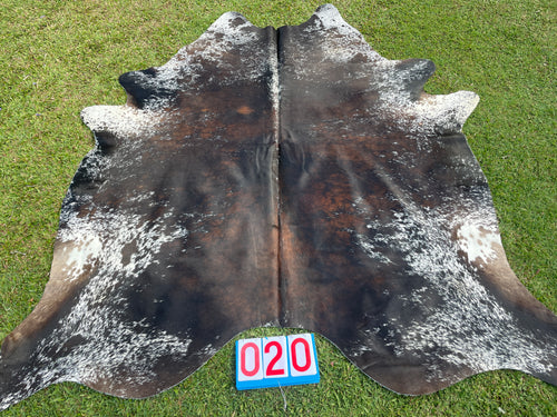 20.  Black White Red Speckled Cowhide