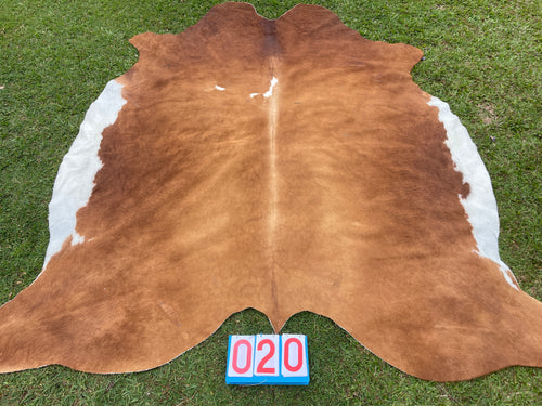 20. Huge Tan & White Cowhide