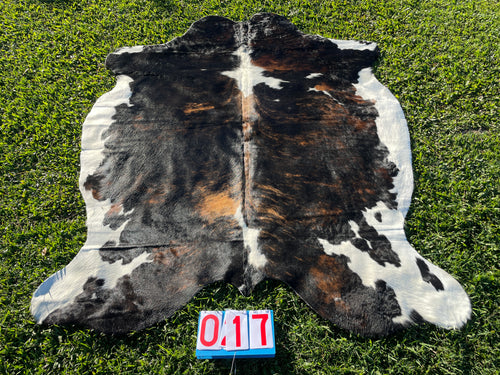 17. Tri Colour Brindle Cowhide