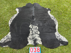 38. Black White with spots Cowhide