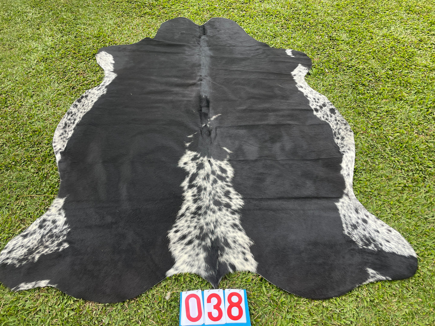 38. Black White with spots Cowhide