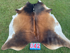 42. Black Red & White Cowhide