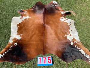 a175. Brown and White Cowhide