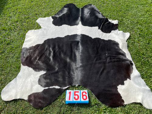 a156. Black and White Cowhide