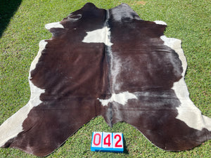 42. Deep Chocolate & White Cowhide
