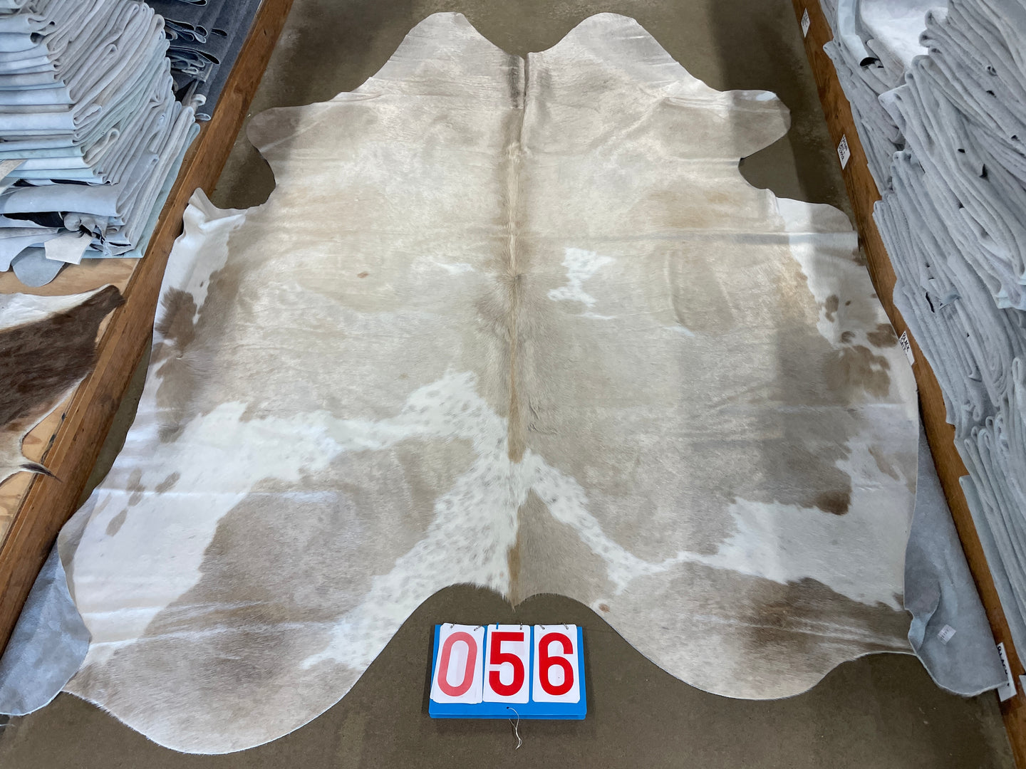 56. Stunning Beige Cowhide