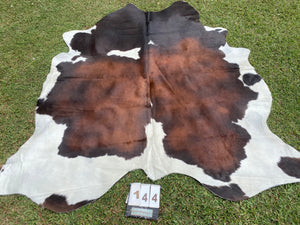 a144 Black White Reddish Cowhide