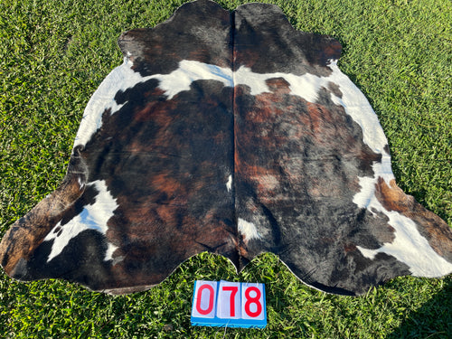 78. Brindle Tri Colour Cowhide