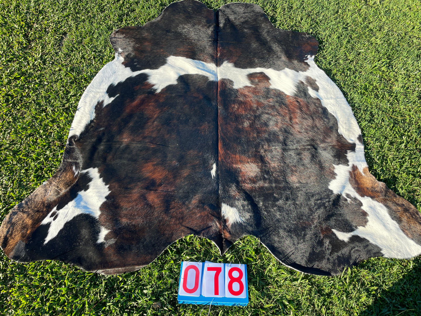 78. Brindle Tri Colour Cowhide