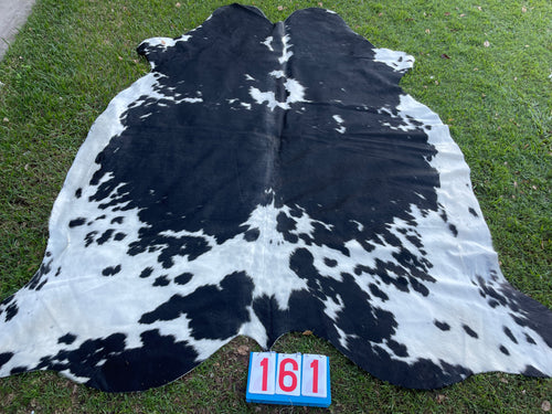 a161. Black White Speckled Cowhide