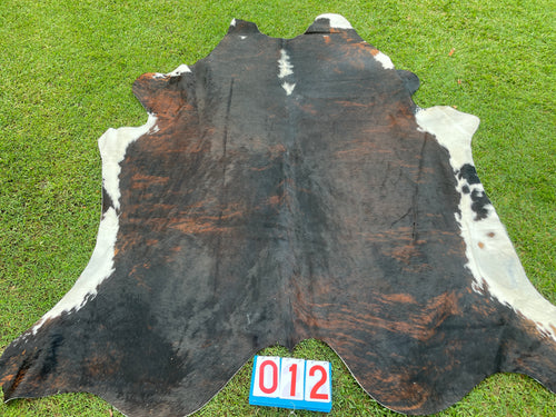 12. Black White Reddish Cowhide