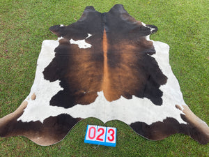 23. Black White Red Cowhide