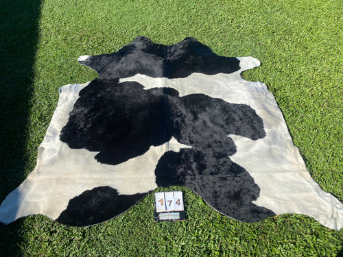 a174. Black White Cowhide
