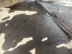 a113. Black white Cowhide