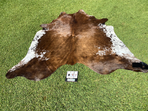 17. Black white reddish Cowhide