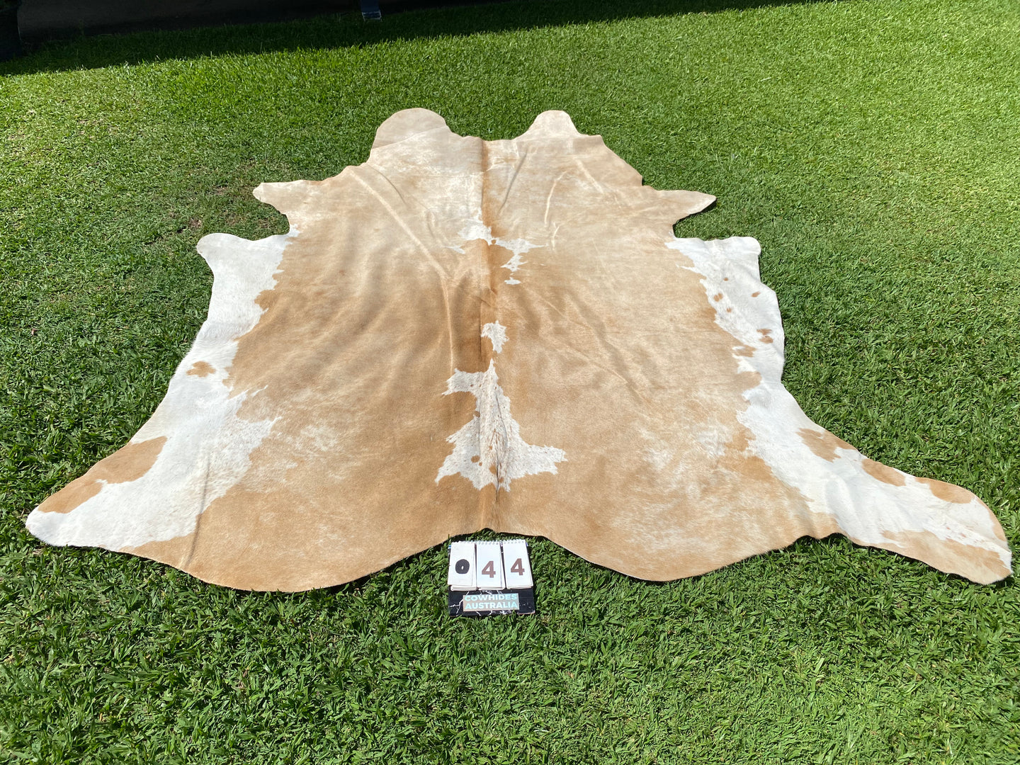 44. Caramel and white