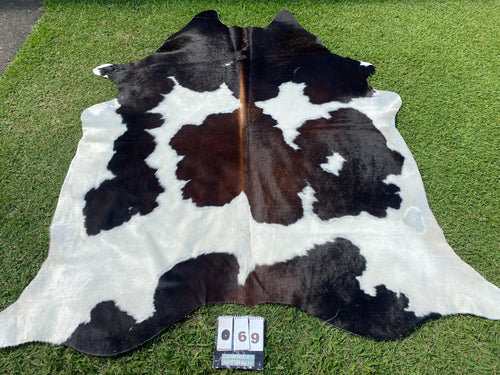 69. Black White Reddish Cowhide