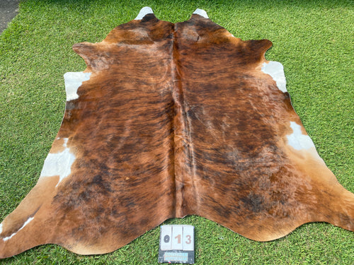 13. Brindle White Belly Cowhide