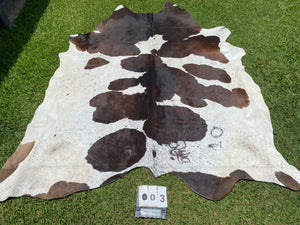 03. Black White Reddish Speckled Cowhide