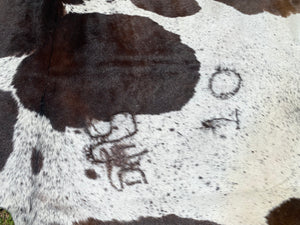 03. Black White Reddish Speckled Cowhide