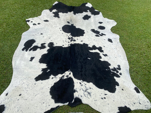 136 Black,White with Speckles Cowhide