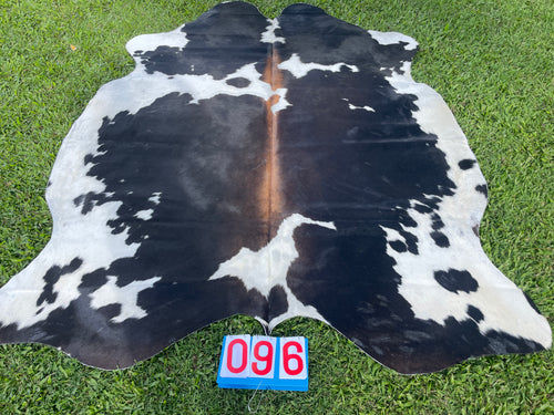 96: Black white with reddish Cowhide