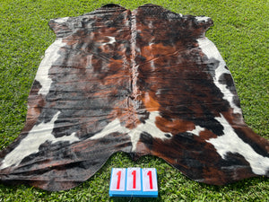 a111. Brown white Brindle white belly  Cowhide