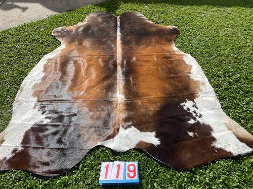 119 Black and White Reddish Cowhide