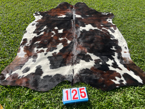 a125. Huge Black and White Cowhide
