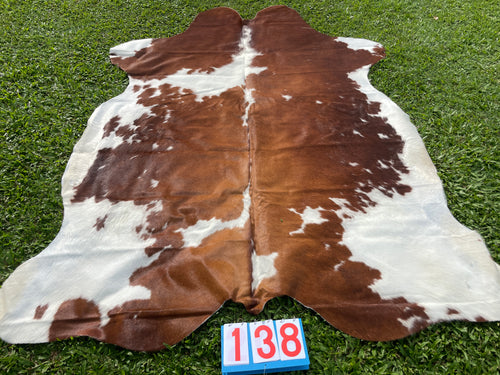 136 Brown and White Cowhide