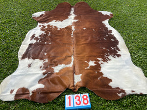 136 Brown and White Cowhide