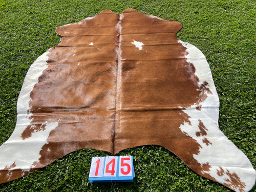 a145 Brown and White Cowhide