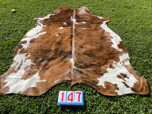 a147 Brindle Tri Colour Cowhide