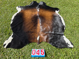 45.  Black Red and White  Cowhide