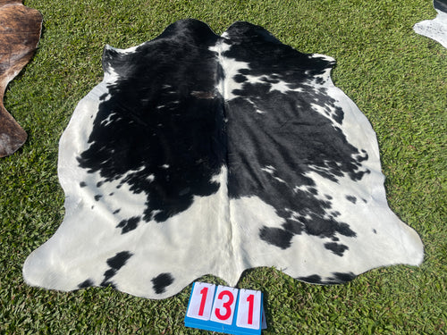 a131. Black White Cowhide