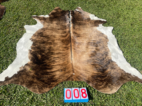 08. Brown and white Brindle Cowhide