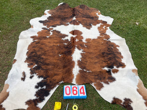 64. Brindle white belly Cowhide