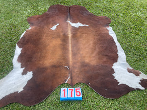 a175. Brown and White Cowhide