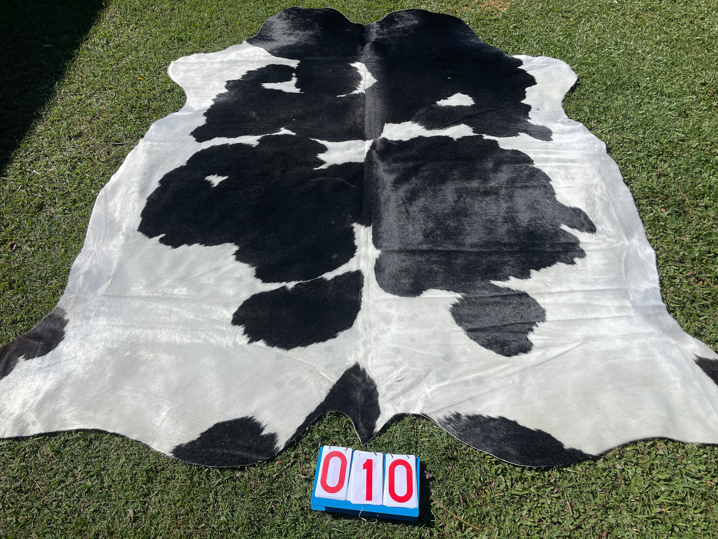 10. Huge Black White Cowhide