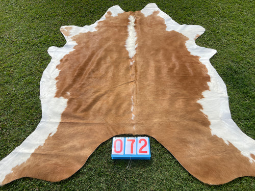 72. Caramel and White Cowhide