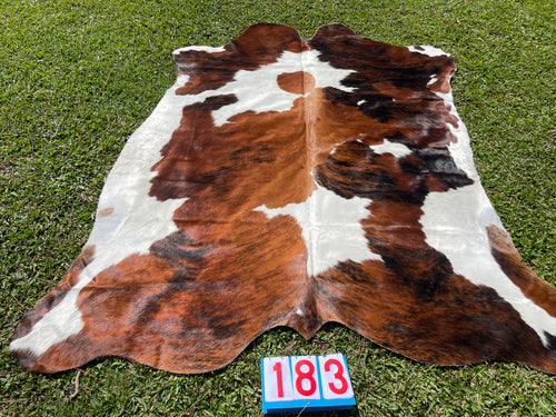 a183. Brindle Tri Colour Cowhide