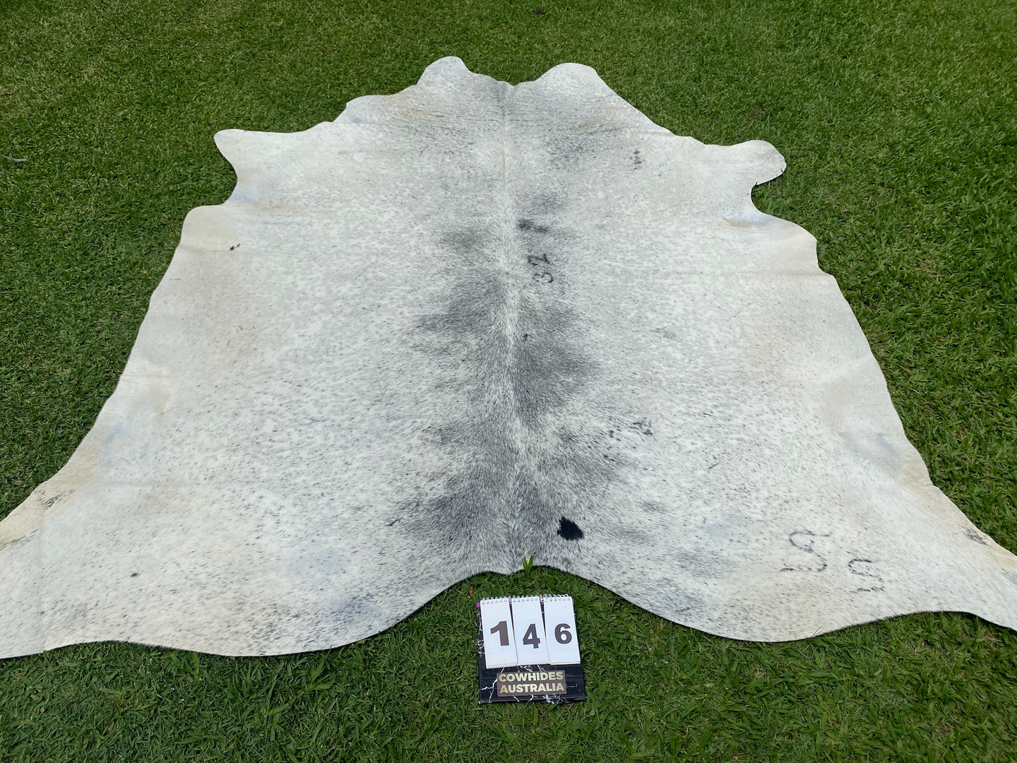 a146 Black and White Salt and Pepper Cowhide