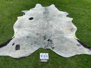 a137 Grey Roan Salt and Pepper Cowhide