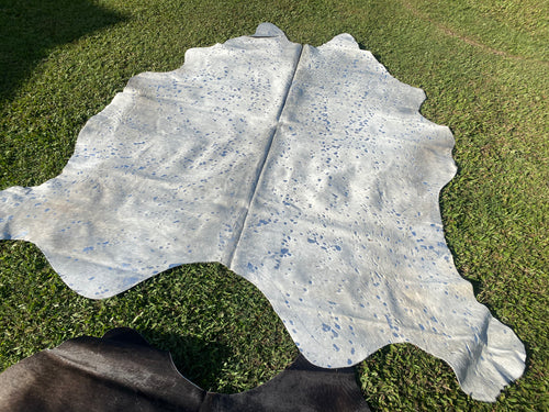 a164. Silver Acid Wash Cowhide